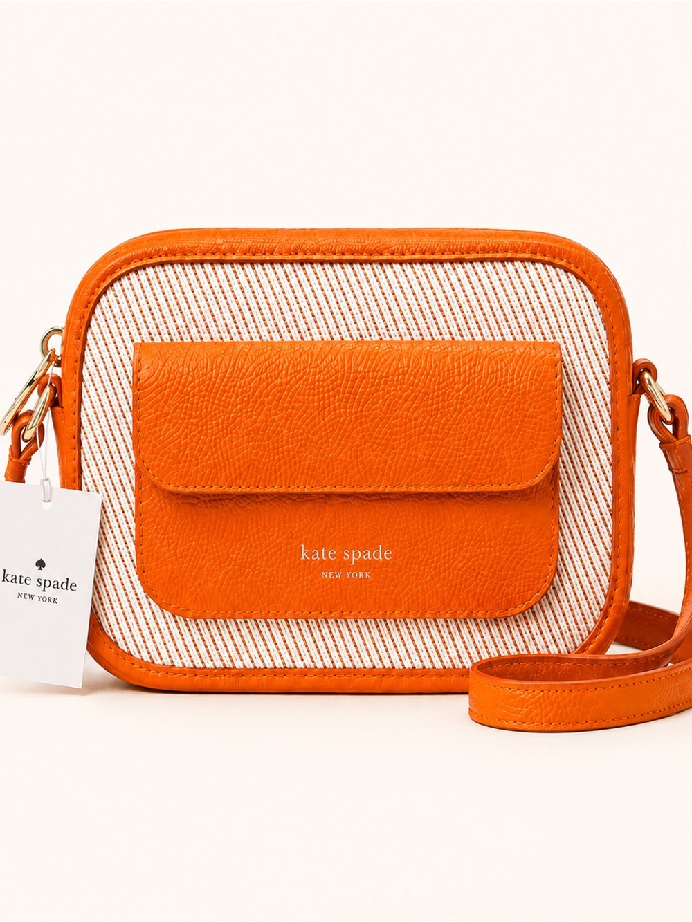Kate Spade Ava Canvas Crossbody Bag Turmeric Orange KH136